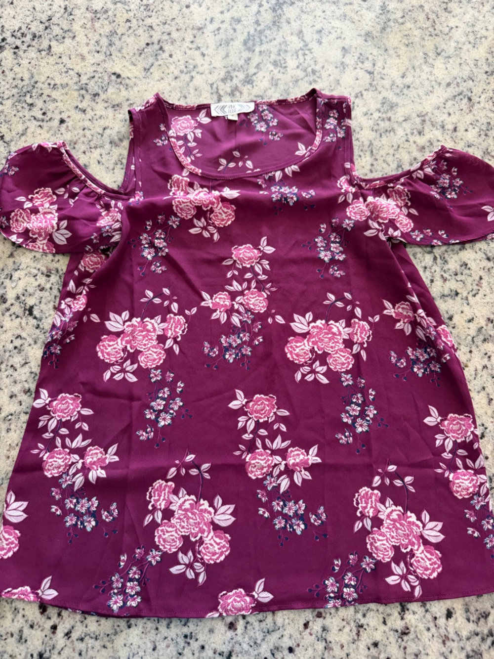 Pink Rose Magenta Floral Blouse